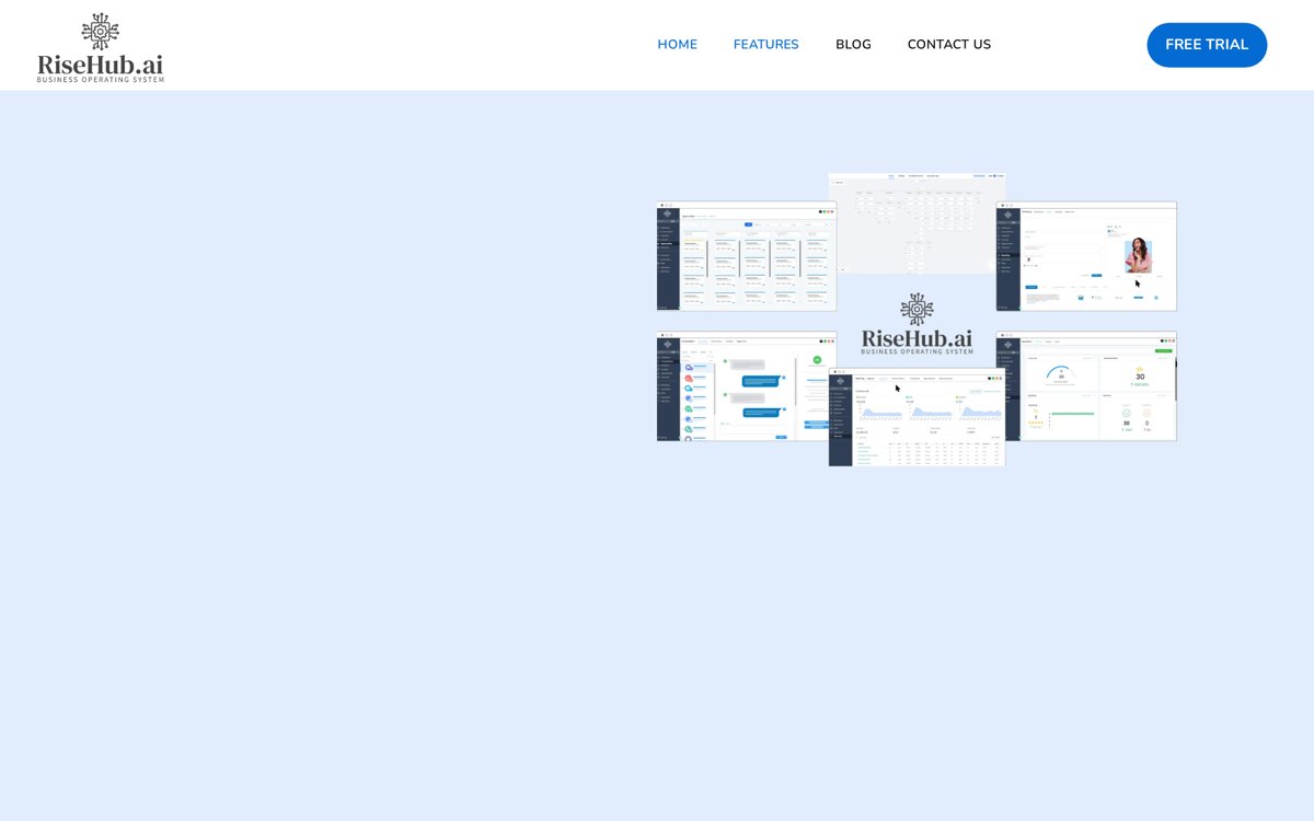 RiseHub.ai homepage preview