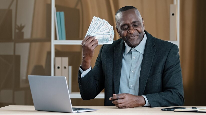 old mature african businessman s worker banker banking agent senior man sitting office rejoices 717737 4281